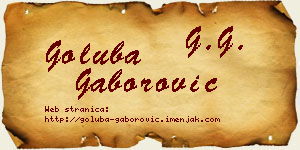 Goluba Gaborović vizit kartica